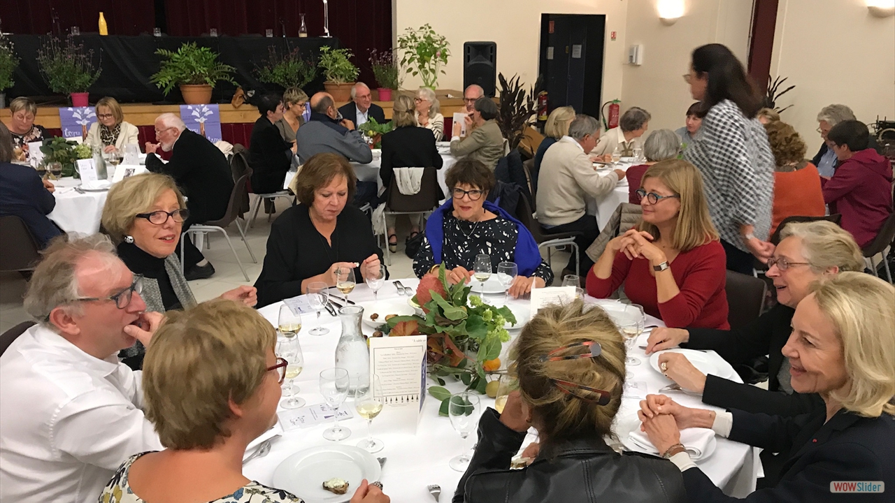 Dominique Bona de l'Acadmie franaise - Dner  table avec Colette - 2019